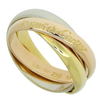 カルティエ(Cartier)のCARTIER(カルティエ) クラシック トリニティ リング B4234200(2024年4月現在現行品) K18 ホワイトゴールド WG K18 ピンクゴールド PG K18 イエローゴールド YG リング・指輪 アクセサリー ジュエリー 12(52)号 ゴールド金 シルバー銀 ピンクゴールド レディース 40802089400【中古】【アラモード】(リング(指輪))