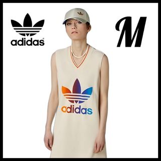 アディダス(adidas)のadidas★70s Tシャツワンピース★スポーツウェア★ドレス★M★レディース(ミニワンピース)