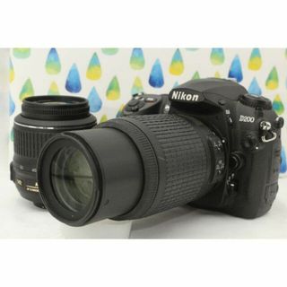 Nikon 一眼レフ D200 Wズームレンズセット★Wifi転送CF付き(デジタル一眼)