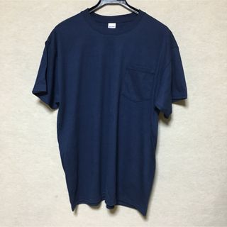 ギルタン(GILDAN)の新品 GILDAN ギルダン 半袖Tシャツ ポケット付き ネイビー 紺 L(Tシャツ/カットソー(半袖/袖なし))