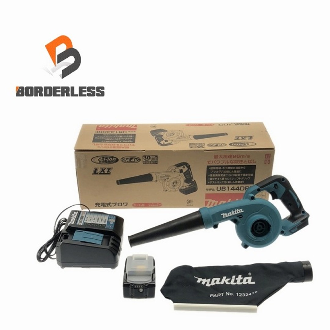 Makita(マキタ)の☆未使用品☆makita マキタ 14.4V 充電式ブロワ UB144DRF バッテリー1個(14.4V 3.0Ah) 急速充電器付 88592 自動車/バイクのバイク(工具)の商品写真