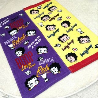 ベティブープ(Betty Boop)のベティブープ　フェイスタオル２枚組旅行スイミング部活キャンプ温泉レジャーＣ(キャラクターグッズ)