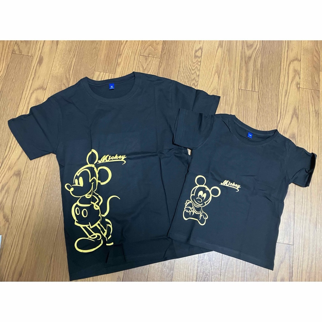 ★2枚セット　ミッキー　ミニー　親子ペア服　　お揃いペアルックカップル　Ｔシャツ レディースのトップス(Tシャツ(半袖/袖なし))の商品写真