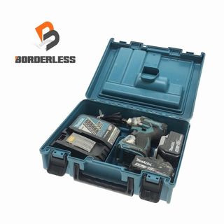 マキタ(Makita)の☆中古品☆makita マキタ 18V 充電式インパクトレンチ TW281D バッテリー2個(18V 5.0Ah) 充電器 ケース付き 88687(工具)