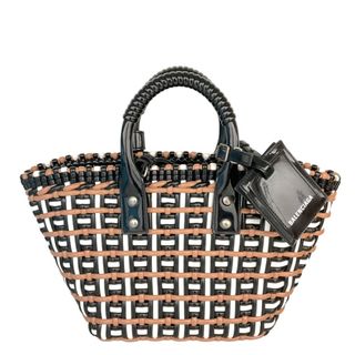 Balenciaga - 　バレンシアガ BALENCIAGA ビストロXS 671342 ブラック・マルチ エナメル レディース ショルダーバッグ