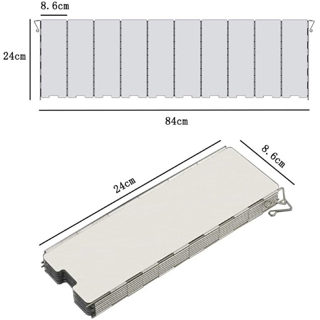 送料無料#新品#ウインドスクリーン アウトドア バーベキュー 風よけ 折りたたみ スポーツ/アウトドアのアウトドア(調理器具)の商品写真