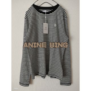 ANINE BING ブラック＆ホワイト Ryan ロンTシャツ アニービン