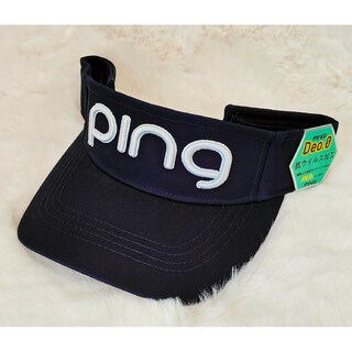 PING - 【新品】PING ピン ゴルフ DEO.0サンバイザー レディース ネイビー