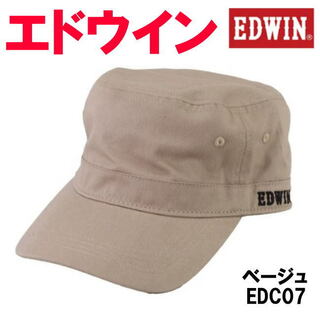 ベージュ エドウイン EDWIN ツイルワークキャップ EDC07 帽子(キャップ)