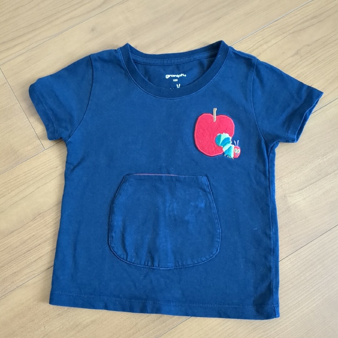 Design Tshirts Store graniph(グラニフ)の100センチ　はらぺこあおむし キッズ/ベビー/マタニティのキッズ服男の子用(90cm~)(Tシャツ/カットソー)の商品写真