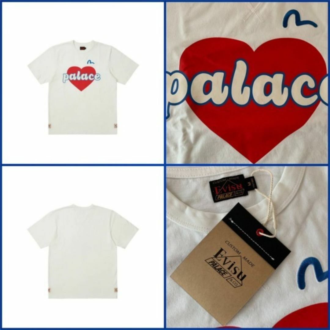 EVISU(エビス)のPALACE EVISU HEART T-SHIRT WHITE メンズのトップス(Tシャツ/カットソー(半袖/袖なし))の商品写真