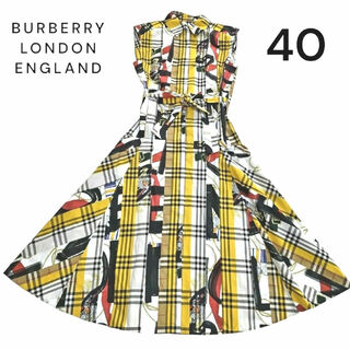 バーバリー(BURBERRY)の美品　BURBERRY LONDON ENGLAND 大きめ【40】ワンピース(ロングワンピース/マキシワンピース)