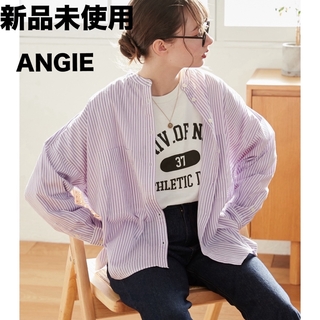 ANGIE - 【新品未使用】シアー オーバーサイズ バンドカラー シャツ