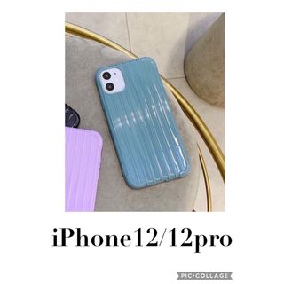 ブルー　青　iPhone12 iPhone12pro ケース　カバー(iPhoneケース)