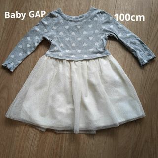 Baby GAP グレー×白のチュールワンピース