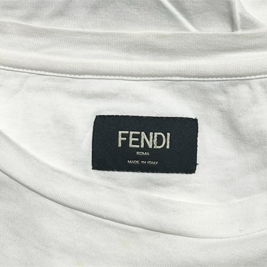 FENDI(フェンディ)のFENDI フェンディ バッグバグズレザーパッチ フロントジップ付Tシャツ メンズのトップス(Tシャツ/カットソー(半袖/袖なし))の商品写真