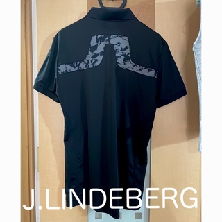 J.LINDEBERGリンドバーグ　メンズゴルフウェア　ポロシャツ　半袖夏物　黒