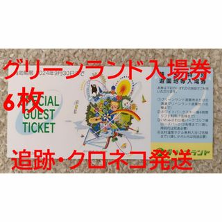 【6枚】グリーンランド入場券 株主優待券　クロネコ発送(遊園地/テーマパーク)