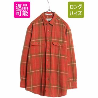 00s オービス チェック 長袖 シャツ メンズ L / 古着 00年代 オールド 旧タグ ORVIS コットン アウトドア マルチカラー ポケット付き 総柄(シャツ)