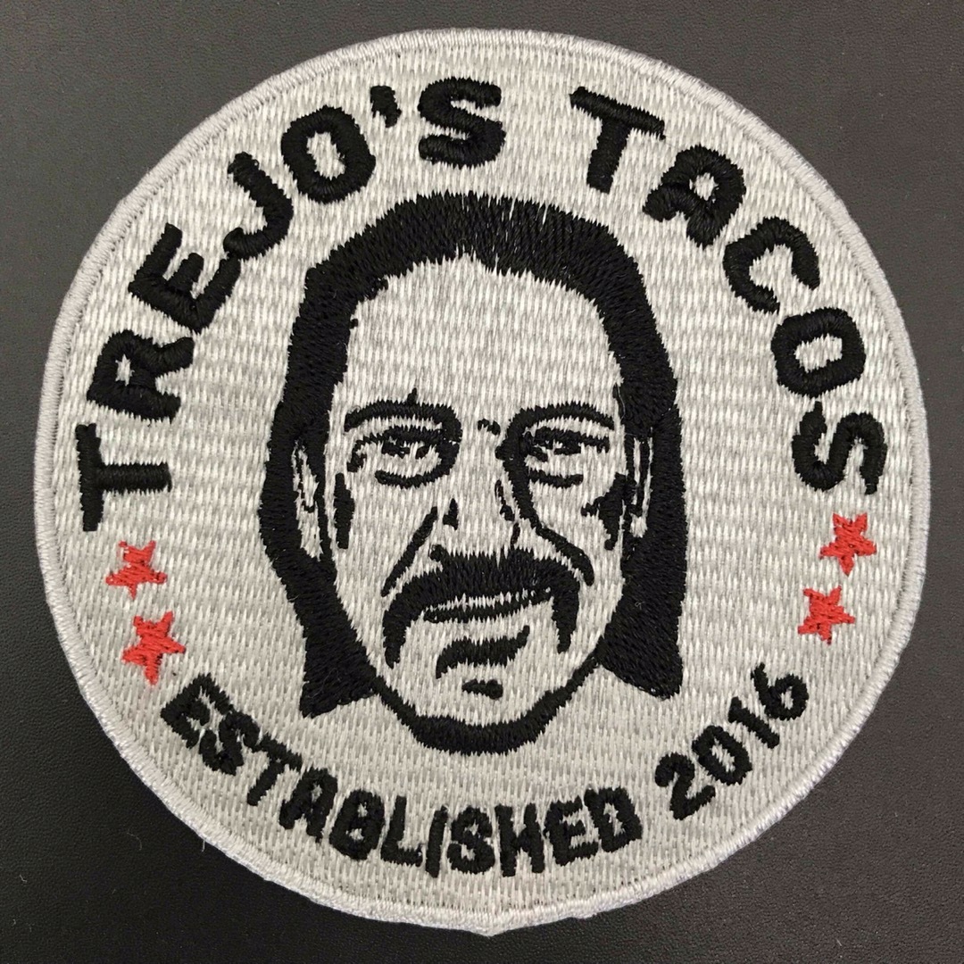 ダニー・トレホ TOREJO'S TACOS アイロンワッペン グレー -7 ハンドメイドの素材/材料(各種パーツ)の商品写真