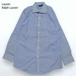 Ralph Lauren - 美品＊ローレンラルフローレン ブルーストライプ シャツ 胸ポケット 長袖 16