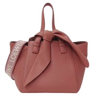 ロエベ(LOEWE)のロエベ LOEWE バッグ レディース ブランド ハンドバッグ ショルダーバッグ 2way ハンモック バニー カーフレザー ピーチブルーム ピンク リボン おしゃれ かわいい 斜め掛け 【中古】(ハンドバッグ)