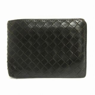 ボッテガヴェネタ(Bottega Veneta)のボッテガヴェネタ 二つ折り財布 イントレチャート レザー 113112 焦げ茶(折り財布)