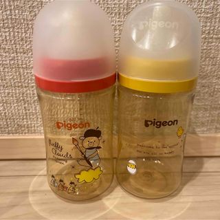 ピジョン(Pigeon)の美品 母乳実感 新デザイン 240ml プラスチック 哺乳瓶 2本セット(哺乳ビン)