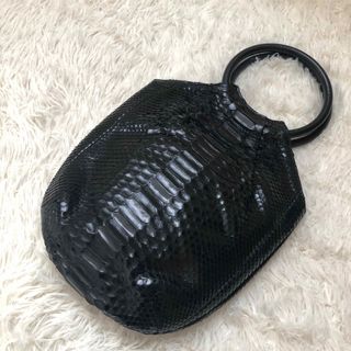 【美品】BagLiore ハンドバッグ　パイソン　ミニバッグ　ハンドルバッグ(トートバッグ)