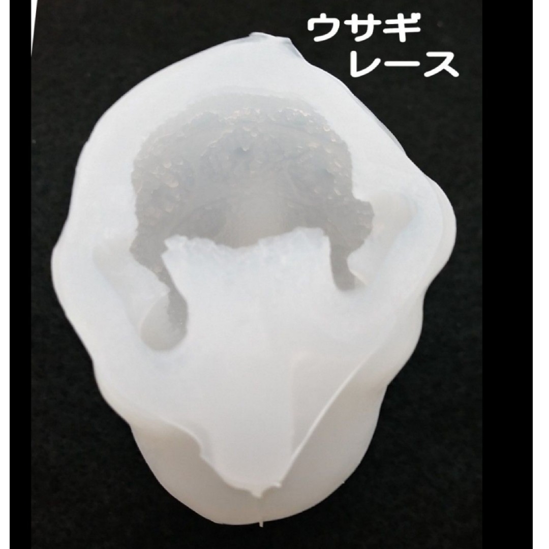 シリコンモールド　うさぎ　ウサギ　キャンドル　モールド　型　立体　韓国　動物 ハンドメイドの素材/材料(各種パーツ)の商品写真