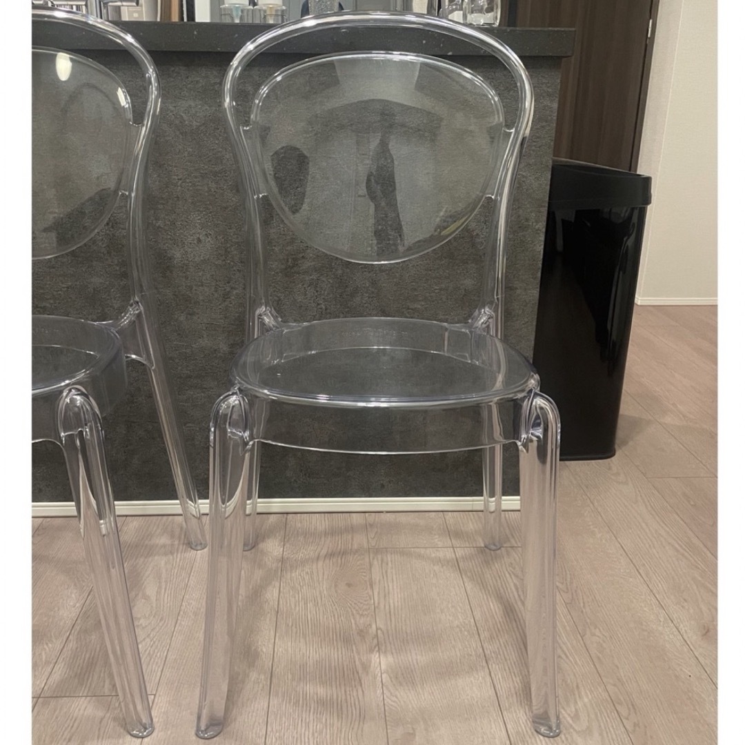 【送料込】1脚のみ カリガリス calligaris 椅子 チェア クリア インテリア/住まい/日用品の椅子/チェア(ダイニングチェア)の商品写真