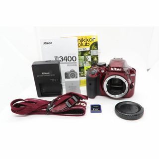 【C2232】Nikon D3400 レッド ニコン(コンパクトデジタルカメラ)