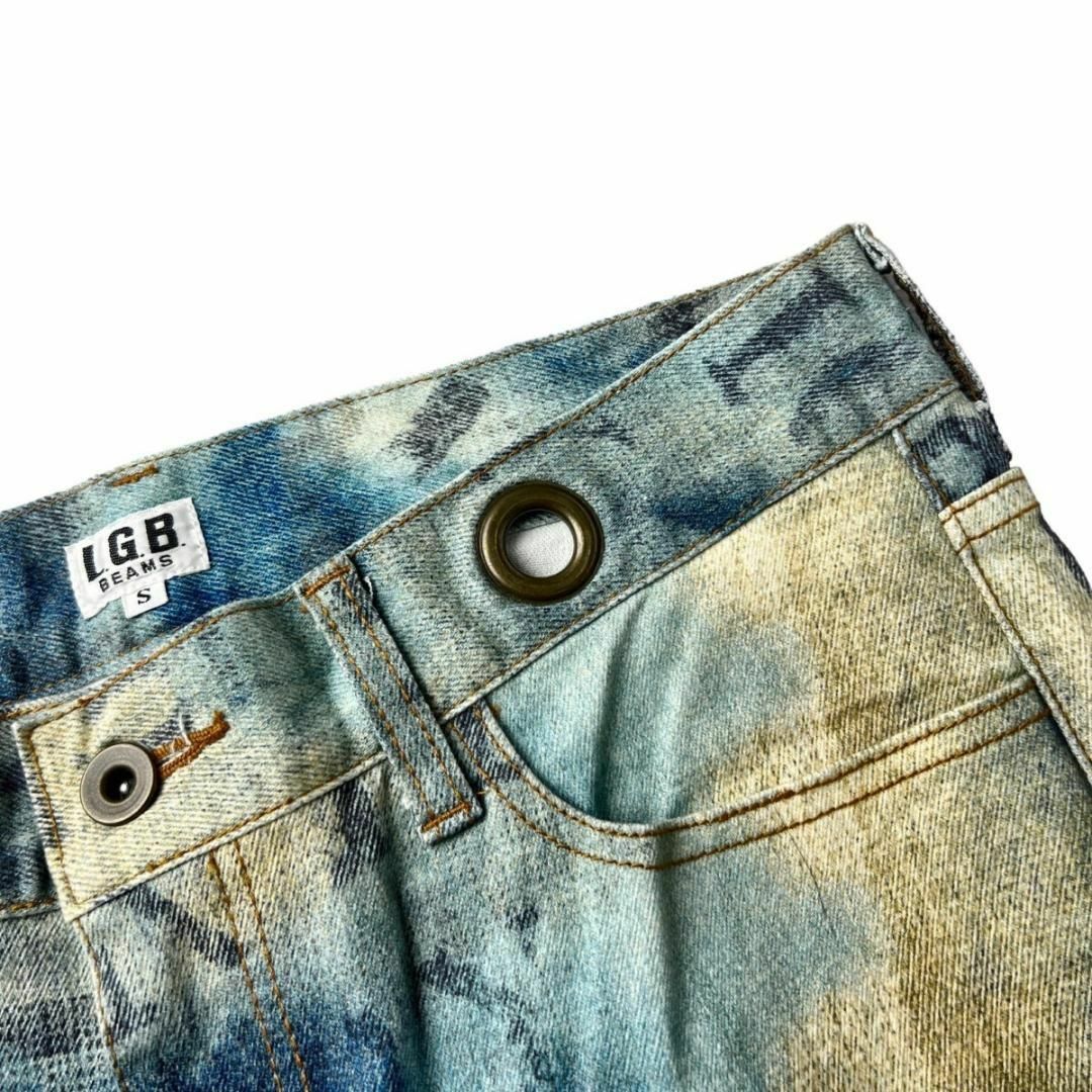 LGB(ルグランブルー)の美品 LGB × BEAMS 別注 ストレッチ デニム パンツ メンズ S 総柄 メンズのパンツ(デニム/ジーンズ)の商品写真