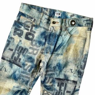 LGB - 美品 LGB × BEAMS 別注 ストレッチ デニム パンツ メンズ S 総柄