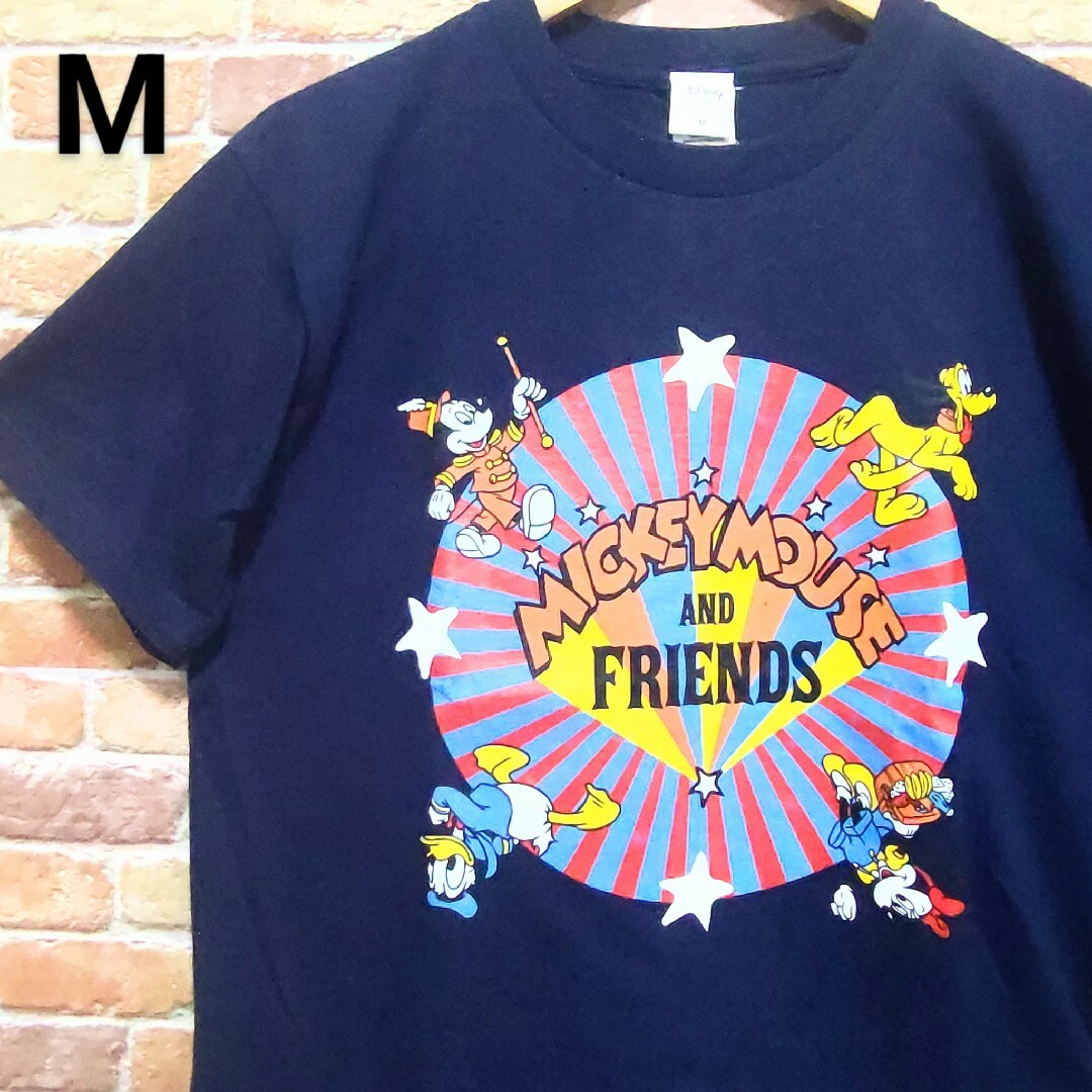 Disney(ディズニー)の【新品】ディズニー ミッキー Tシャツ M ネイビー 上質 ゆるダボ メンズのトップス(Tシャツ/カットソー(半袖/袖なし))の商品写真