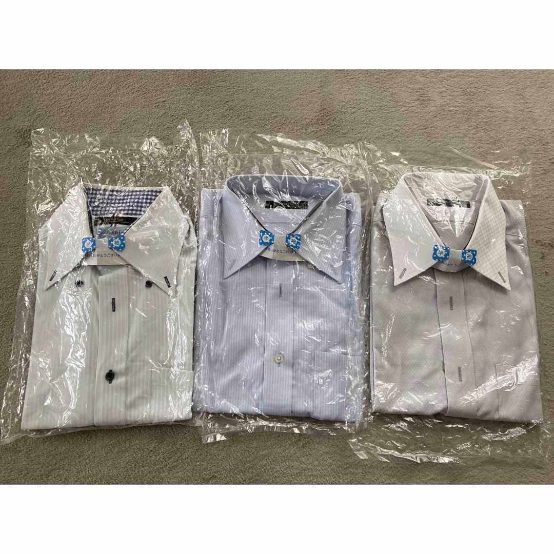 パーフェクト　スーツ　ワイシャツ　半袖　3着　Ｍ39 メンズのトップス(シャツ)の商品写真