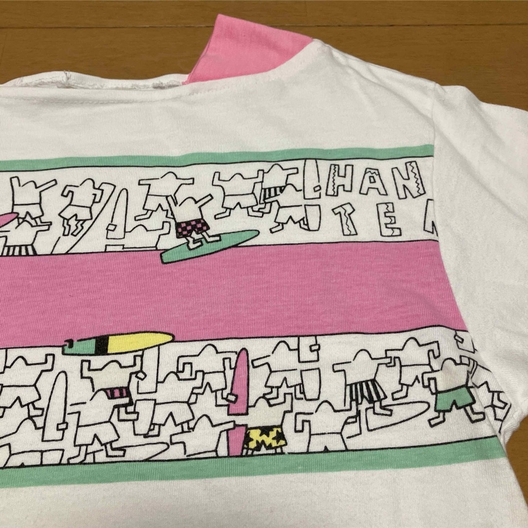 HANG TEN(ハンテン)のTシャツ　ピンク×グリーン　ハンテン レディースのトップス(Tシャツ(半袖/袖なし))の商品写真