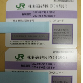 JR東日本　2枚　株主優待券　切符　割引