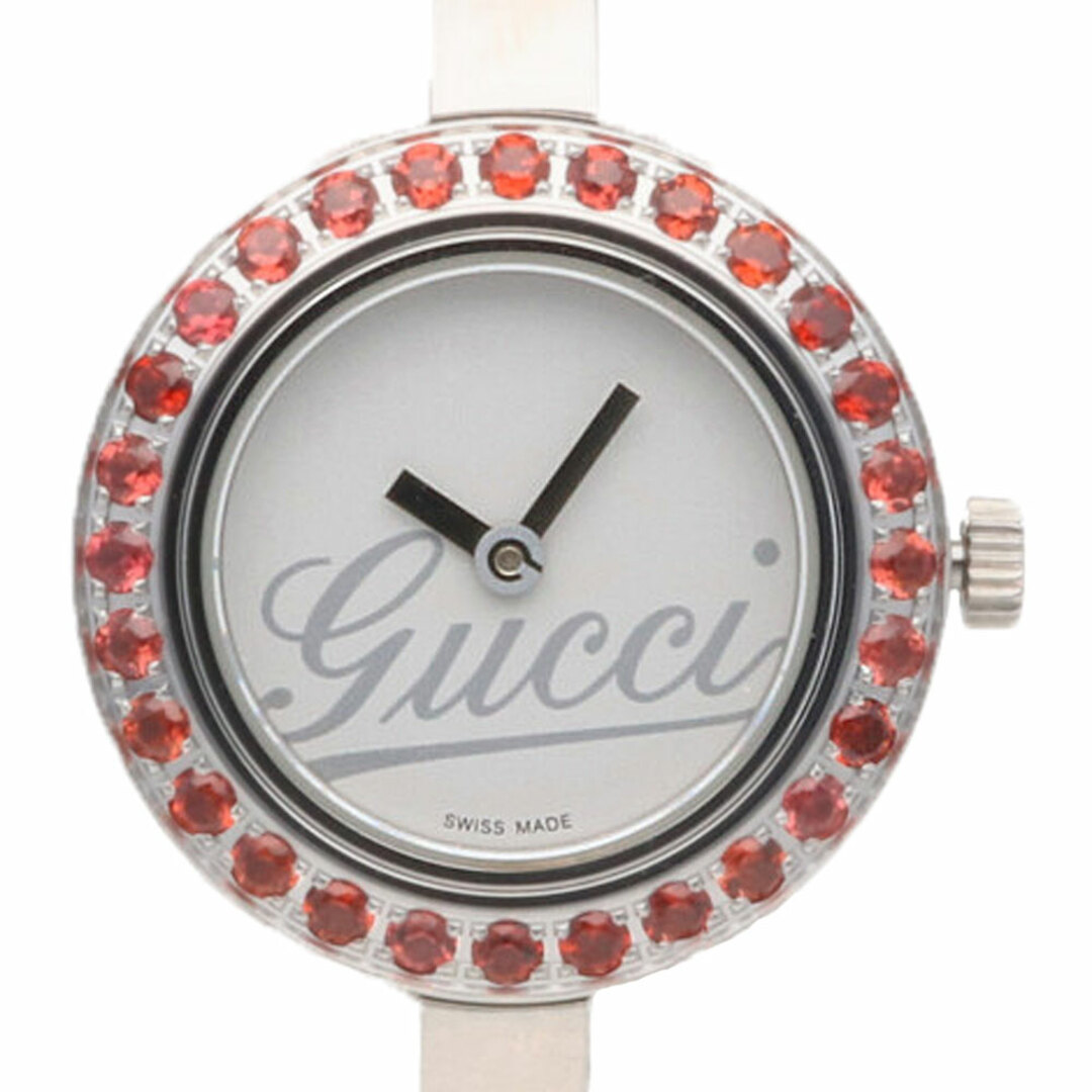 Gucci(グッチ)のグッチ Gサークル 腕時計 時計 ステンレススチール 105 レディース 1年保証 GUCCI  中古 レディースのファッション小物(腕時計)の商品写真
