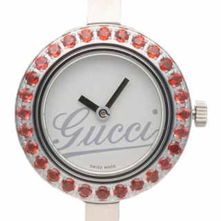 グッチ(Gucci)のグッチ Gサークル 腕時計 時計 ステンレススチール 105 レディース 1年保証 GUCCI  中古(腕時計)