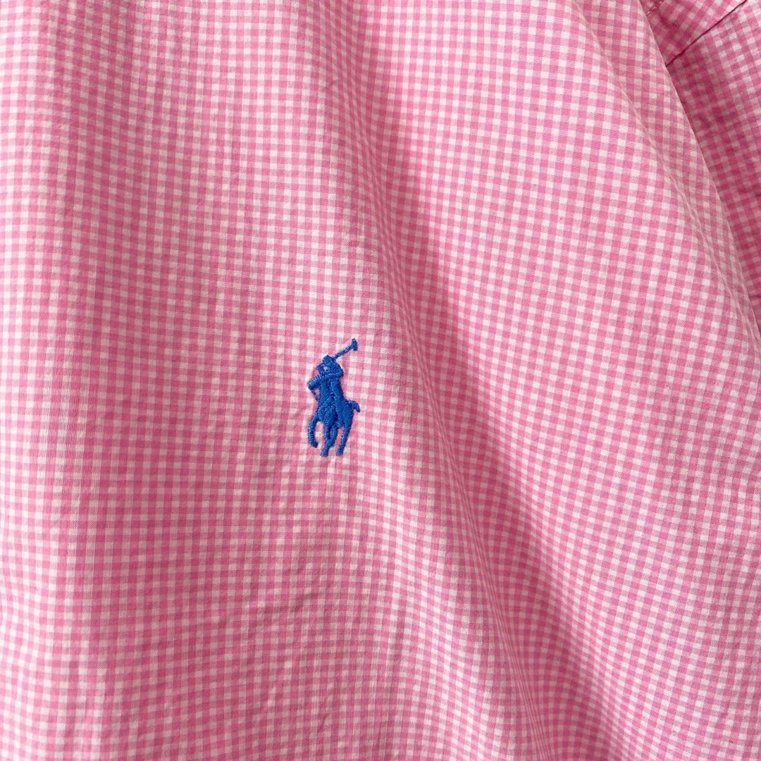 Ralph Lauren(ラルフローレン)のラルフローレン　半袖シャツ　ボタンダウン　チェック　カラーポニー　男女兼用　XL メンズのトップス(シャツ)の商品写真