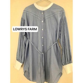 ローリーズファーム(LOWRYS FARM)のローリーズファーム  シャツブラウス  チュニック ボリューム袖 ストライプ(シャツ/ブラウス(長袖/七分))