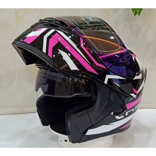 人気商品ダブルレンズシステムヘルメットピンク色ヘルメット男女兼用M〜XXL新品(ヘルメット/シールド)