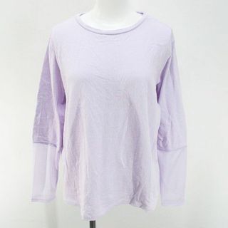 AfternoonTea - アフタヌーンティー 長袖 Tシャツ カットソー ロンT M-L 紫 パープル 綿