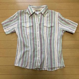 アベイル(Avail)の半袖シャツ　ストライプ　カラフル(Tシャツ(半袖/袖なし))