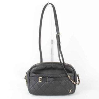 CHANEL - 美品『USED』 CHANEL シャネル 箱・ギャラ付 ショルダーバッグ ラムスキン ブラック【中古】