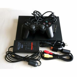 ソニー(SONY)のPlayStation2本体 SCPH-70000 コントローラー・ソフト付(家庭用ゲーム機本体)