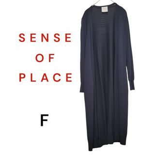 SENSE OF PLACE by URBAN RESEARCH - センスオブプレイス   薄手　ロングカーディガン 　羽織　ネイビー