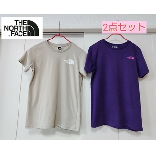 THE NORTH FACE - ノースフェイス　Tシャツ　半袖　ウェア　トップス　パープル　グレージュ