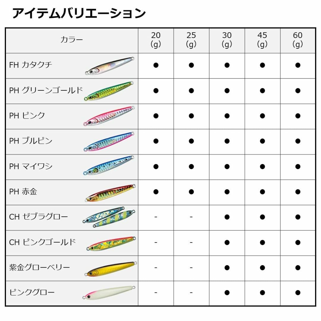 色:PHグリーンゴールド_スタイル:45gダイワDAIWA メタルジグ TG スポーツ/アウトドアのフィッシング(ルアー用品)の商品写真